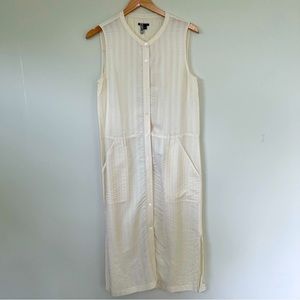 THEORY size 6 cream dress or tunic with pockets